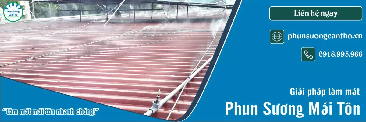 phun sương mái tôn