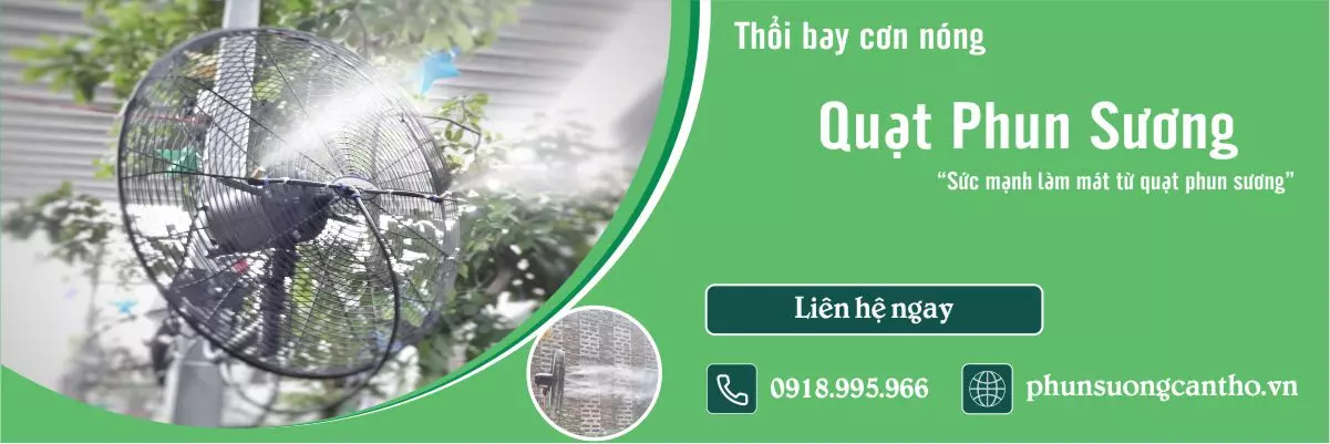 lắp phun sương cho quạt