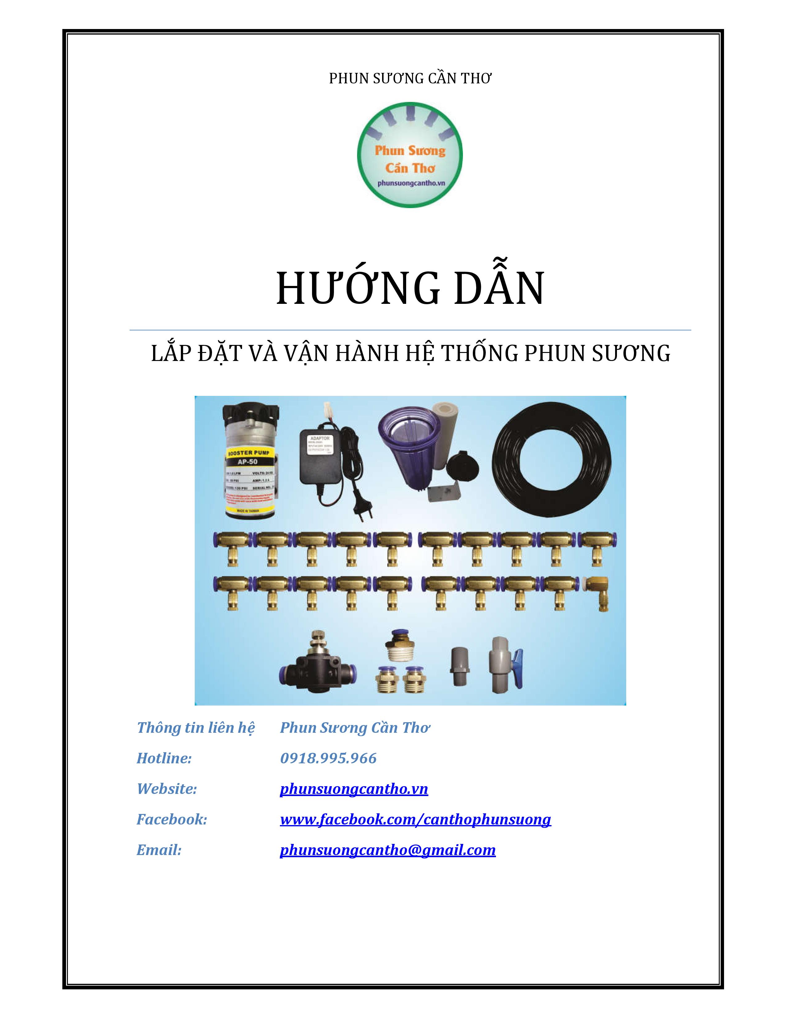 Phun Sương Cần Thơ - Tài liệu hướng dẫn - Bìa