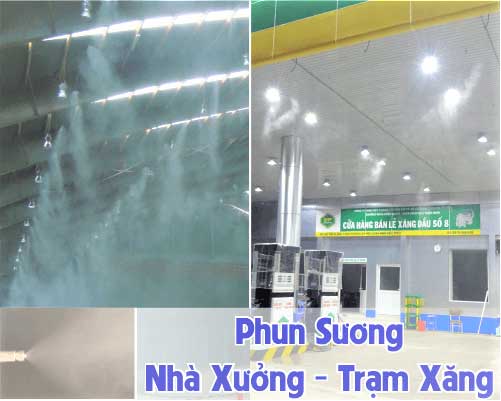Phun Sương nhà xưởng, phun sương trạm xăng dầu
