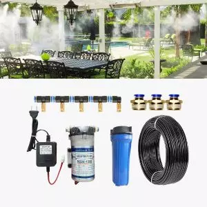 Bộ Phun Sương 5 béc Thau | Bơm RO | Có Bộ Lọc