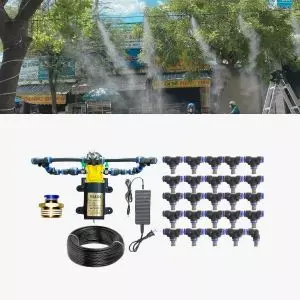 Bộ Máy Phun Sương 25 Béc Inox | Bơm Mini
