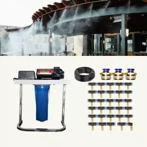 Bộ Phun Sương 30 Béc thau | Bơm RO ráp sẵn (có chân)