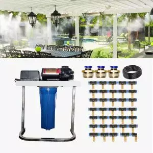 Bộ Phun Sương 35 Béc thau | Bơm RO ráp sẵn (có chân)