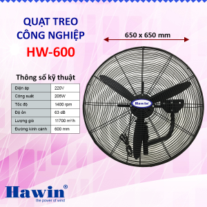 Quạt Công Nghiệp Treo Tường HT-600