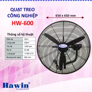 Quạt Công Nghiệp Treo Tường HT-600