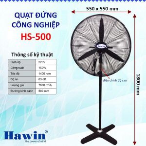 Quạt Công Nghiệp Đứng HT-500